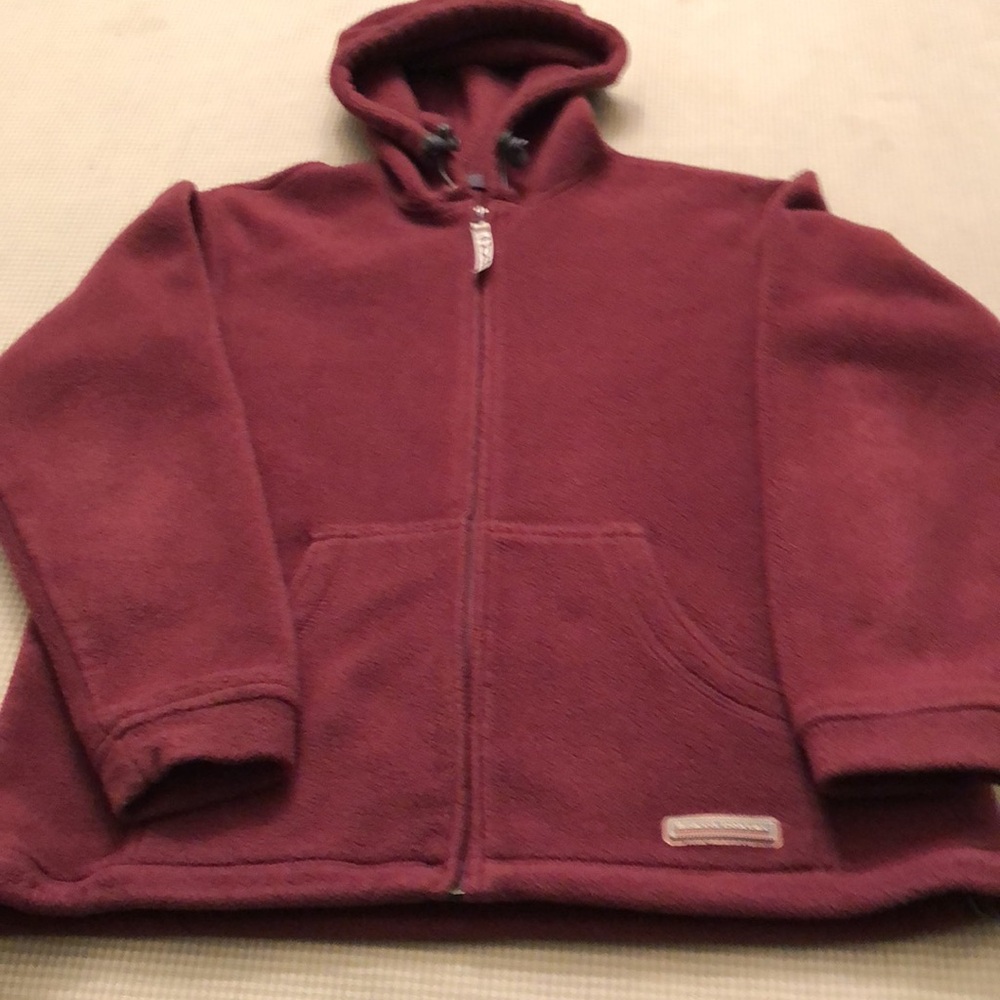 Vintage Board Dokter Thick Fleece Hoodie Burgundy Hooded Toggles Youth L  - #404